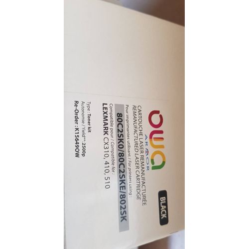 Cartouche noire compatible lexmark cx310,410,510