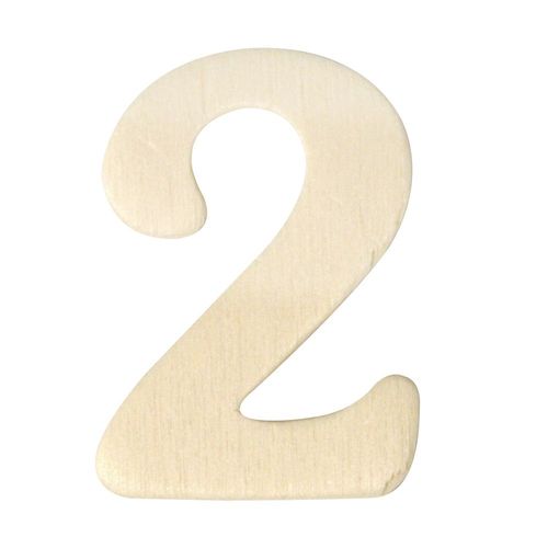Chiffres En Bois 2 Hauteur 4 Cm