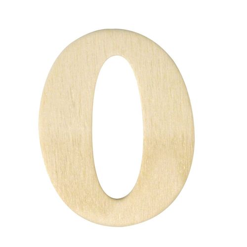 Chiffres En Bois 0 Hauteur 4 Cm