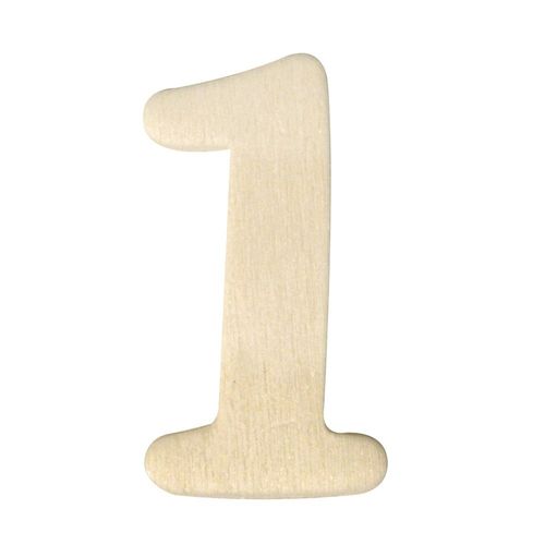 Chiffres En Bois 1 Hauteur 4 Cm