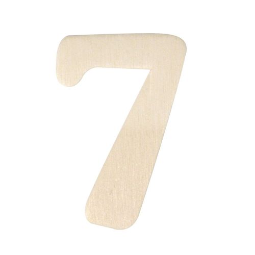 Chiffres En Bois 7 Hauteur 4 Cm