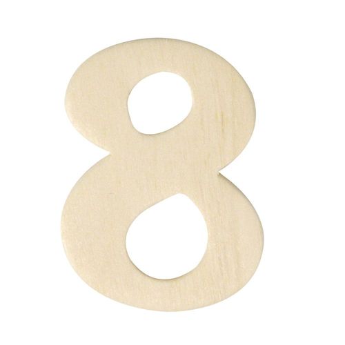 Chiffres En Bois 8 Hauteur 4 Cm