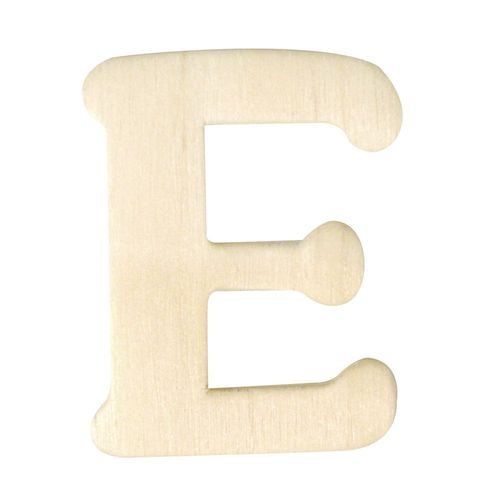 Lettres En Bois, 4 Cm, E
