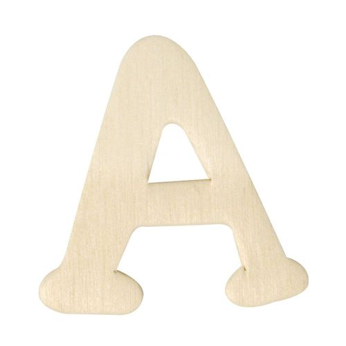 Lettres En Bois, 4 Cm, A