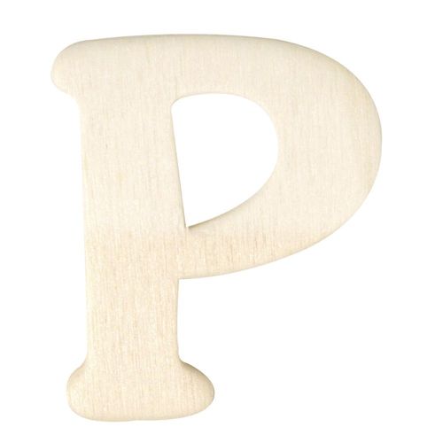 Lettres En Bois, 4 Cm, P