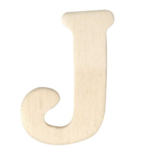 Lettres En Bois, 4 Cm, J