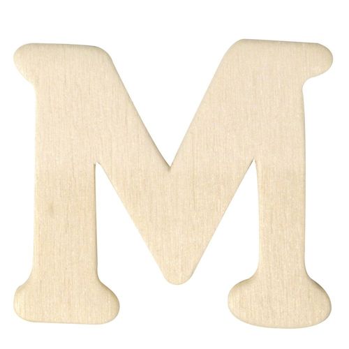 Lettres En Bois, 4 Cm, M