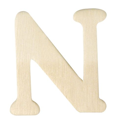 Lettres En Bois, 4 Cm, N