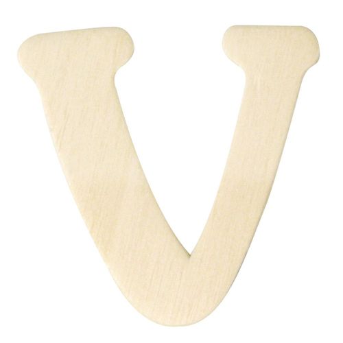 Lettres En Bois, 4 Cm, V