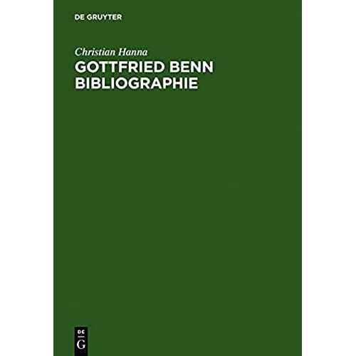 Gottfried Benn Bibliographie
