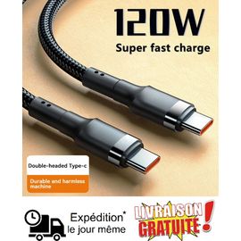 Câble USB C vers USB C 2M Cable Type C 120W