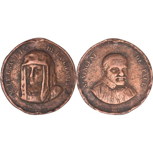 France - Médaille Ancienne - St Vincent De Paul - M Le Gras De La Charité - 04-149