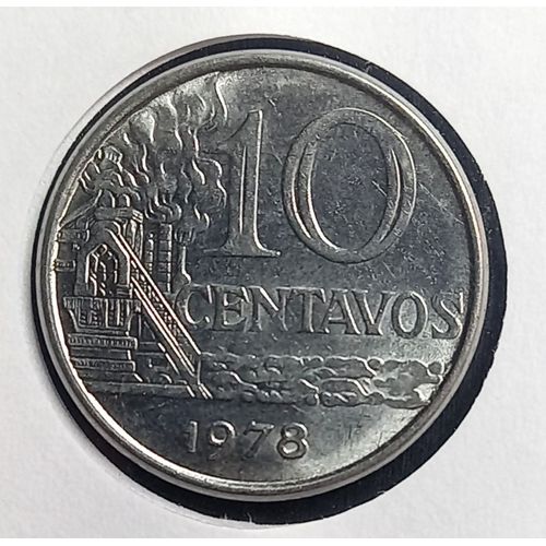 Monnaie Bresil 10 Centavos Magnétique (Stainless Steel) 1978
