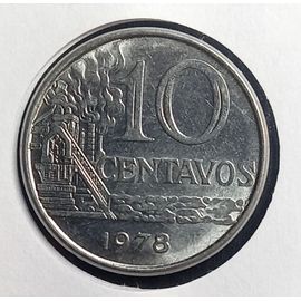 Monnaie Bresil 10 Centavos Magnétique (Stainless Steel) 1978