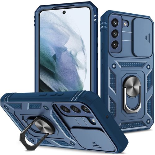 Star-O13453 Compatible Avec Coque Samsung S22 Antichoc Anti-Rayures Housse Avec Cache Camera Etui Samsung Galaxy S22 Protection Case (Samsung S22, Bleu)O13453