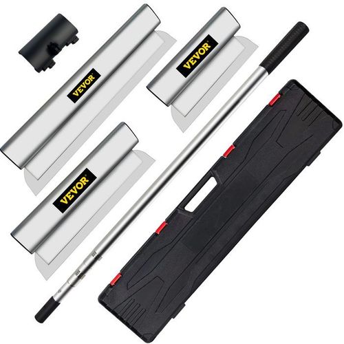 Lame d'Écumage Lame à Lisser-VEVOR-avec Poignée d'Extension Ergonomique Outil de Plâtrage Mur pour Enduire Lisser Plâtre de Gypse