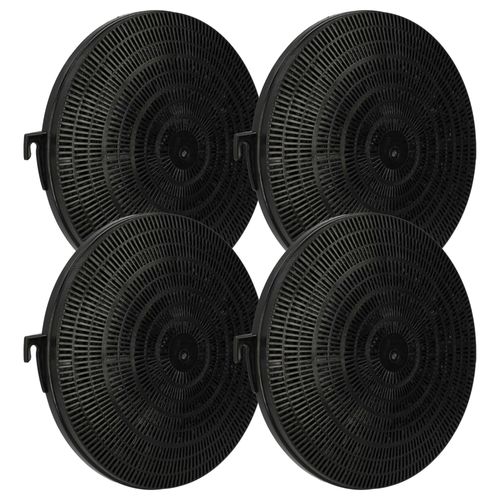 vhbw 4x Filtres à charbon actif compatible avec Faure CHM161W 94264052100 hotte aspirante - 21 cm