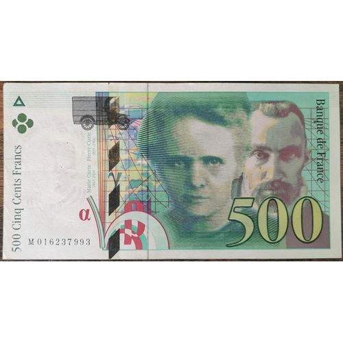 Billet De 500 Francs Pierre Et Marie Curie 1995 France M016237993