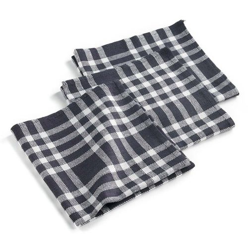 Lot De 3 Serviettes De Table "Traditio" 45cm Noir