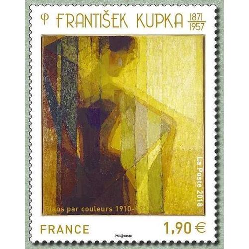 France 2018, Très Beau Timbre Neuf** Luxe Yvert 5206, Oeuvre De Franti?Ek Kupka, Plans Par Couleurs.