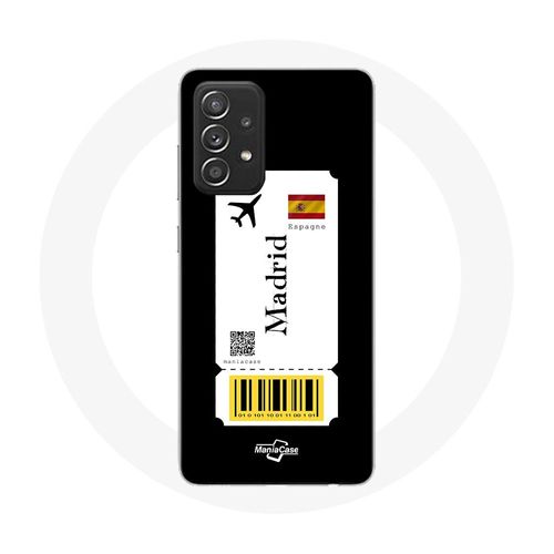 Coque Pour Samsung Galaxy A52 Billet D'avion Madrid Espagne