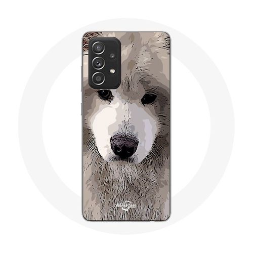 Coque Pour Samsung Galaxy A52 Samoyède Gris Race De Chiens