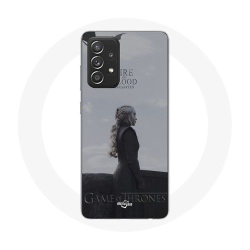 Coque Pour Samsung Galaxy A52 Game Of Thrones Saison 8 Daenerys Targaryen Feu Et Sang Le Trône De Fer Logo Gris