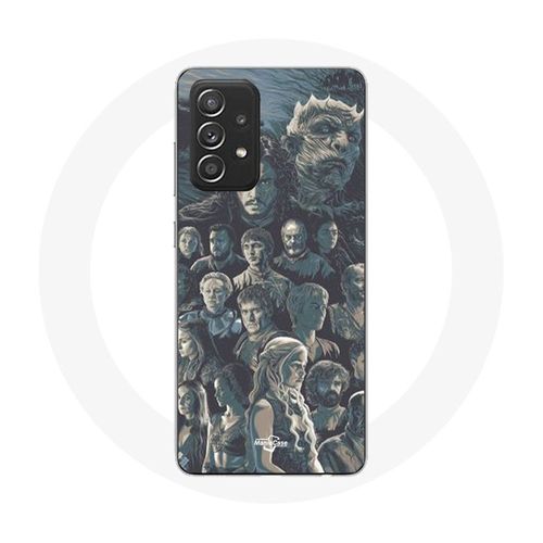 Coque Pour Samsung Galaxy A52 Game Of Thrones Saison 8 Le Trône De Fer Affiche Personnages Fond Gris