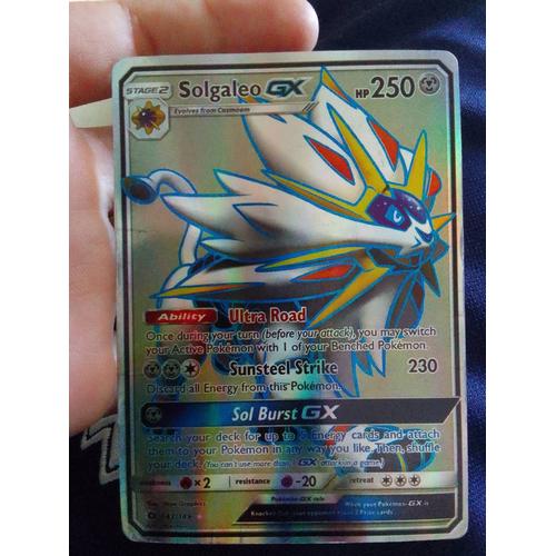  Pokemon - Solgaleo GX - 143/149 - Full Art Ultra Rare : Toys &  Games