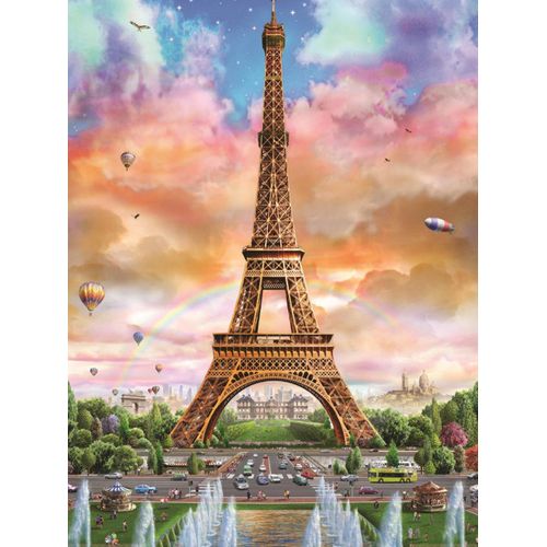 Momoart-Peinture Diamant Souvenirs De Paris,Art Diamant Carré Complet,Tour Eiffel,Mosaïque,Image De Strass,Paysage,Décoration Murale - Type 6607-Square Drill 20x30cm