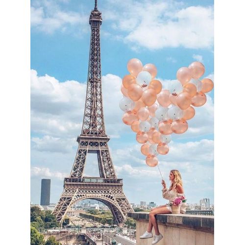 Momoart-Peinture Diamant Souvenirs De Paris,Art Diamant Carré Complet,Tour Eiffel,Mosaïque,Image De Strass,Paysage,Décoration Murale - Type 6612-Round Drill 50x70cm