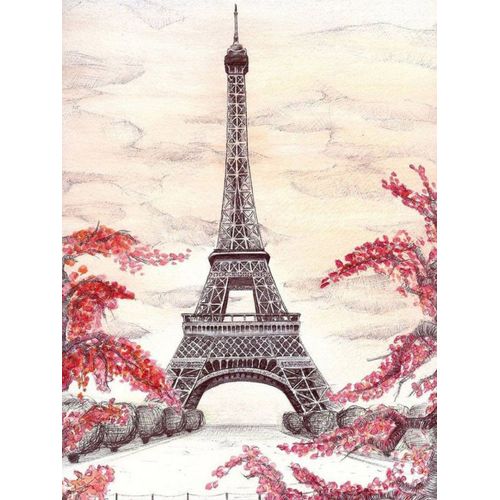 Momoart-Peinture Diamant Souvenirs De Paris,Art Diamant Carré Complet,Tour Eiffel,Mosaïque,Image De Strass,Paysage,Décoration Murale - Type 6604-Square Drill50x70cm