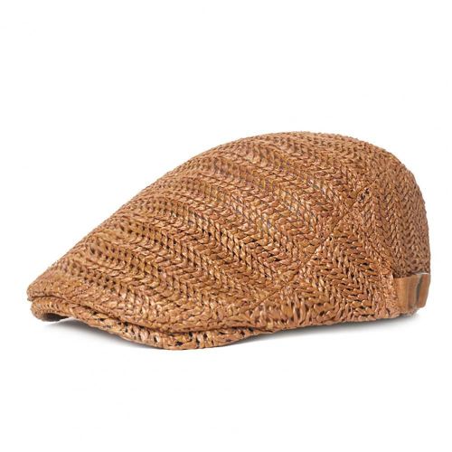 Bérets Britanniques Occidentaux Pour Hommes,Casquettes Gavroche Évidées,Bord Étroit,Crème Solaire Vintage,Chapeau D'été Pour Hommes,Document Solide