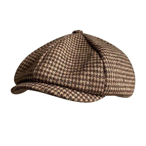 Casquette Gavroche Rétro Pour Hommes,Casquettes Plates Pied-De-Poule Café Pour Femmes Et Hommes,Chapeau De Peintres Britanniques,Doux,Printemps,Chapeaux D'automne,Casquette Octogonale,Blm394
