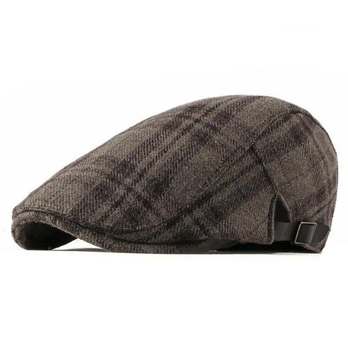 Béret De Peintre En Polyester Pour Hommes Et Femmes,Casquette De Journal À Carreaux,Chapeau Plat À Visière,Collection Automne Et Hiver,25