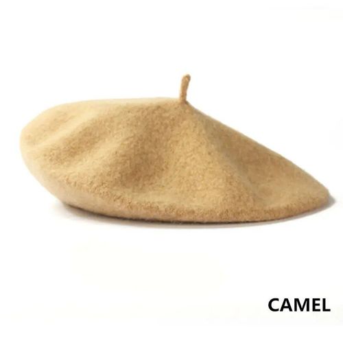 Béret Français En Laine Pour Femmes Et Filles,Bonnet Chaud,Casquette Vintage,Uni,Monochromatique,Dame Élégante,Dame,Hiver,Printemps