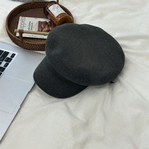 Bérets En Laine Vintage Pour Femmes,Chapeaux Octogonaux,Bonnets Classiques,Casquettes,Bérets À Bord Plat,Femme,Artiste,Peintre,Hiver