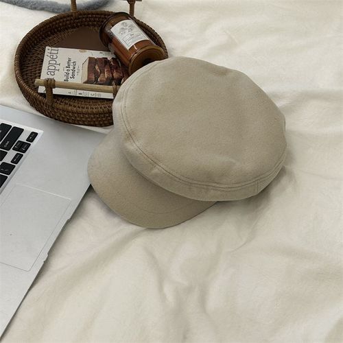 Bérets En Laine Vintage Pour Femmes,Chapeaux Octogonaux,Bonnets Classiques,Casquettes,Bérets À Bord Plat,Femme,Artiste,Peintre,Hiver