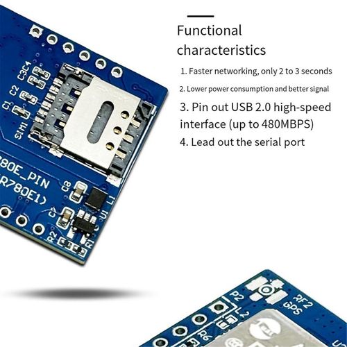 4G Module Luat Air780E Full Netcom Module Mini IoT Serial Communication Data Transmission DTU Multi