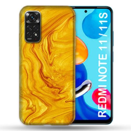 Coque Pour Xiaomi Redmi Note 11 / 11s Texture Marbre Jaune