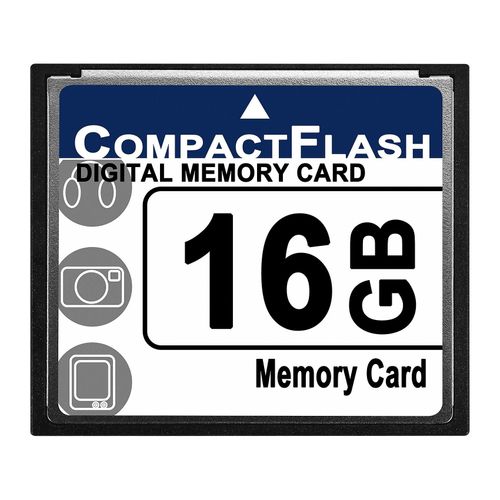 Carte mémoire Compact Flash professionnelle de 16 Go (blanc et bleu)