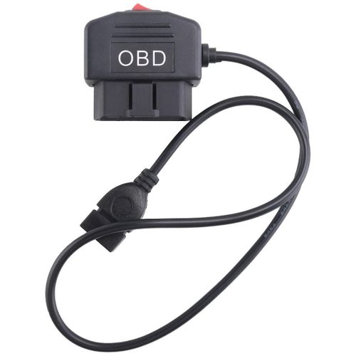 24Hours 5V 3A USB Car Charge Cable OBD Hardwire Kit with Switch 0.5Meter Wire for Dash Cam Camcorde