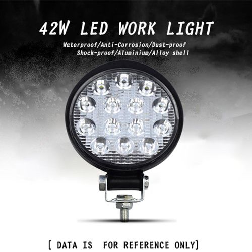 Mini Projecteur Rond Led Antibrouillard 12/24v 42w, Phare De Voiture, De Travail, De Nuit, De Conduite