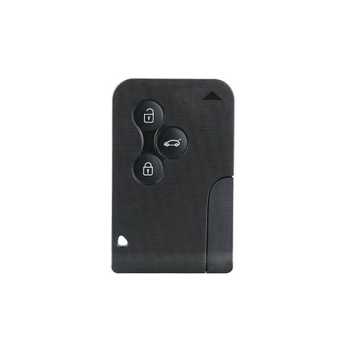 Carte à puce 3 boutons pour Renault Clio Logan Megane 2 3 Koleos Scenic, étui pour clé de voiture noir avec petite clé