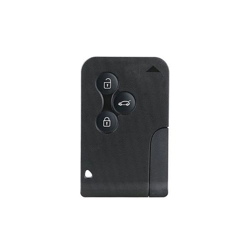 Carte à puce 3 boutons pour Renault Clio Logan Megane 2 3 Koleos Scenic, étui pour clé de voiture noir avec petite clé