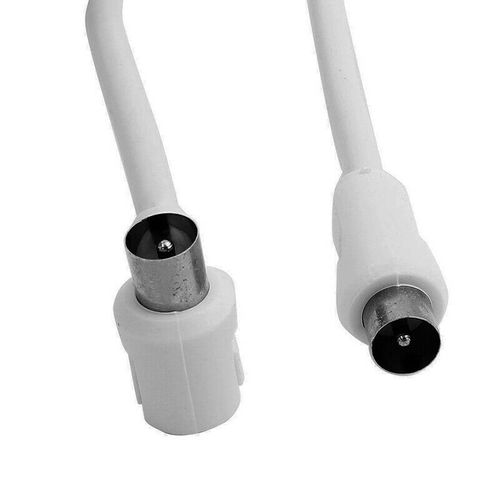 Câble d'antenne RF blanc mâle vers mâle, 1 pièce, câble Coaxial simple pour télévision, câble Coaxial RCA de 1m 1.5m 2m