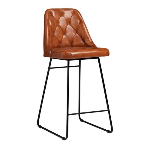 Tabouret De Bar Carlant En Cuir Bruciato