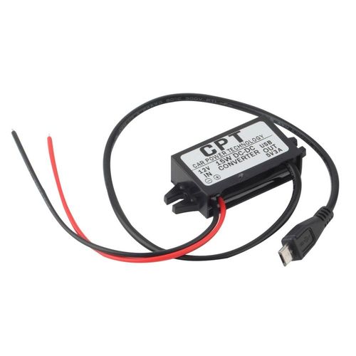 Chargeur De Voiture De Haute Qualité, Module Convertisseur Cc 12v À 5v 3a 15w Avec Câble Micro Usb Pour Automobile, 1 Pièce