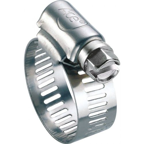 Collier à bande perforée W4 largeur bande 8 mm Ace - Diamètre 18 - 28 mm - Vendu par 50
