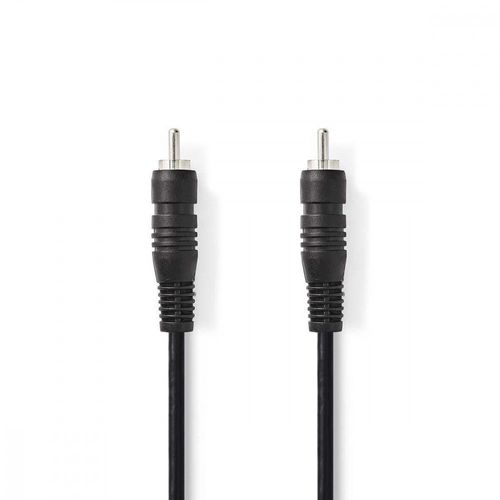 Nedis - Câble audio numérique (coaxial) - RCA mâle pour RCA mâle - 2 m - noir - rond
